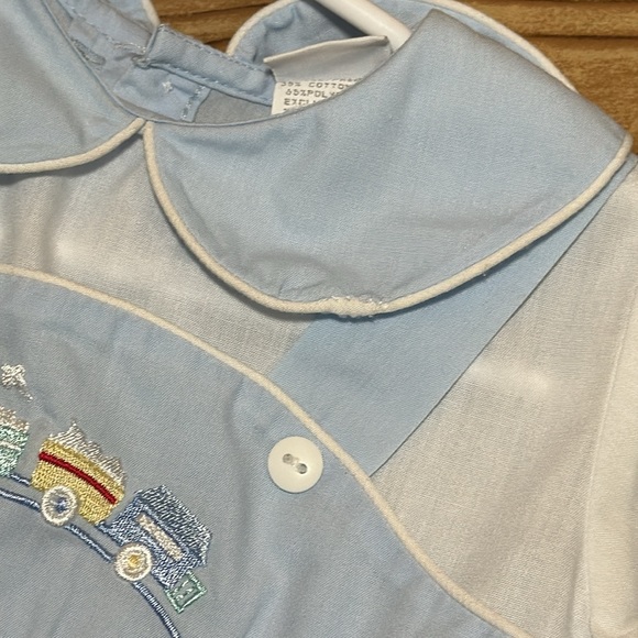 Vintage 6-9 M Boys ‘n Berries Romper- Train - Picture 4 of 5
